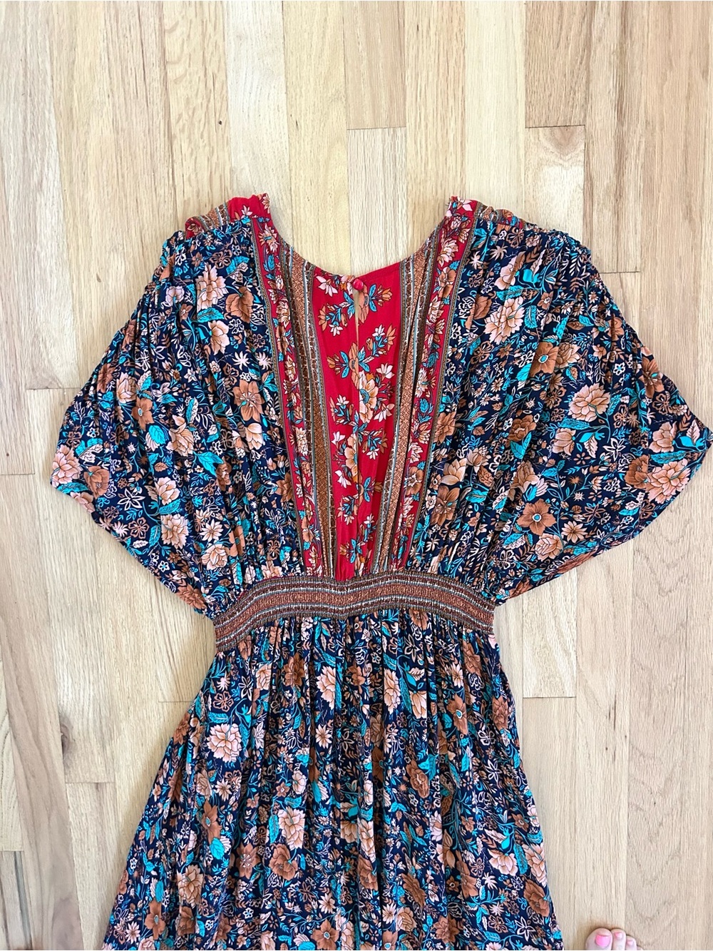 BALTIC BORN leanne midi dress boho paisley floral festival fall size L - Picture 12 of 13